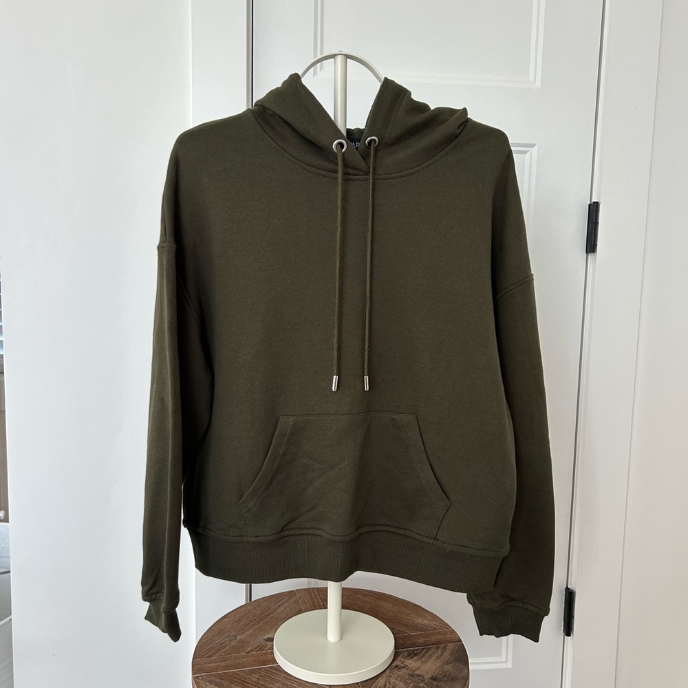 Like New Cynthia Rowley Dark Green Lightweight Hooded Sweatshirt